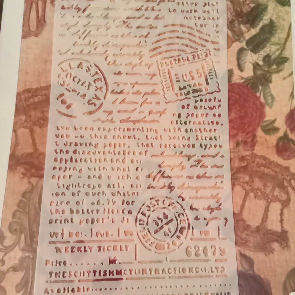 Decorative Stencil with Script Design